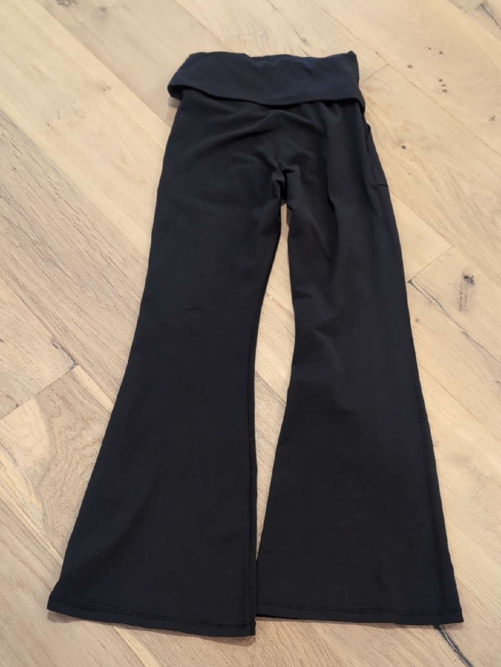 Black Boot-Cut Women's Yoga Pants - Picture 3 of 4